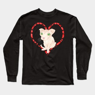 UKRANIAN LEVKOY CAT HEART Long Sleeve T-Shirt